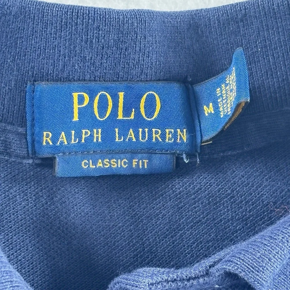 $138‎ Polo Ralph Lauren Classic Fit Polo Shirt Blue Mens M Colorful Preppy Retro